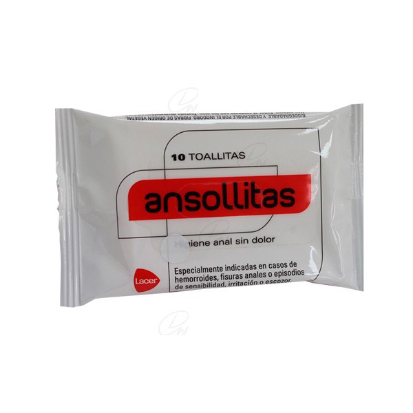 ANSOLLITAS TOALLITAS HIGIENE ANAL  10 TOALLITAS