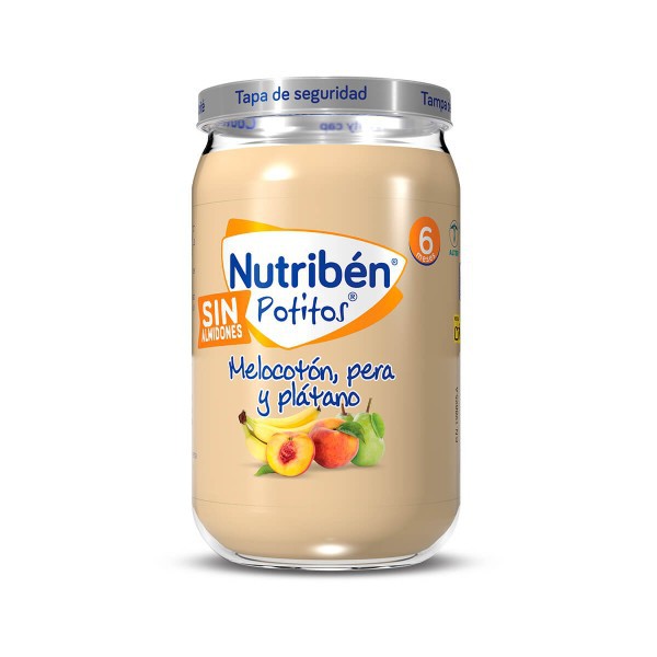 Potito Melocotón, pera y plátano Sin Almidones