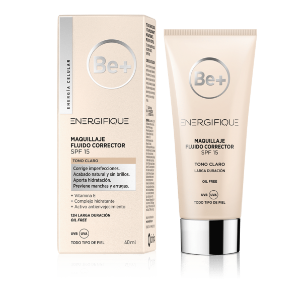 Be+ ENERGIFIQUE Maquillaje Fluido Corrector SPF15 TONO CLARO