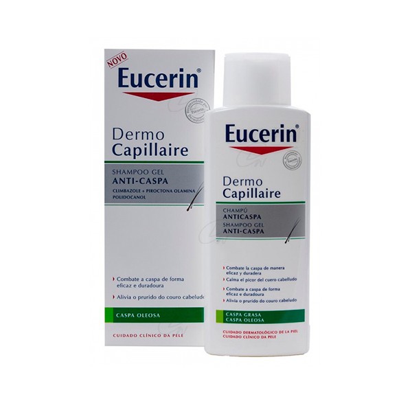 EUCERIN DERMOCAPILLAIRE CHAMPU ANTICASPA GRASA 250 ML
