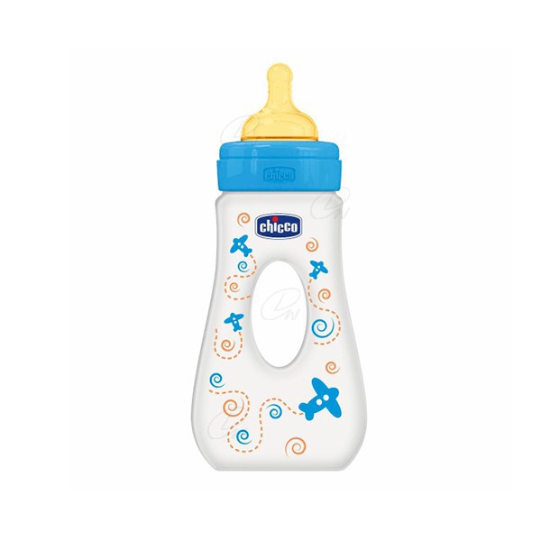 BIBERON DE PASEO T CAUCHO 3 ORIFICIOS    AZUL 240 ML