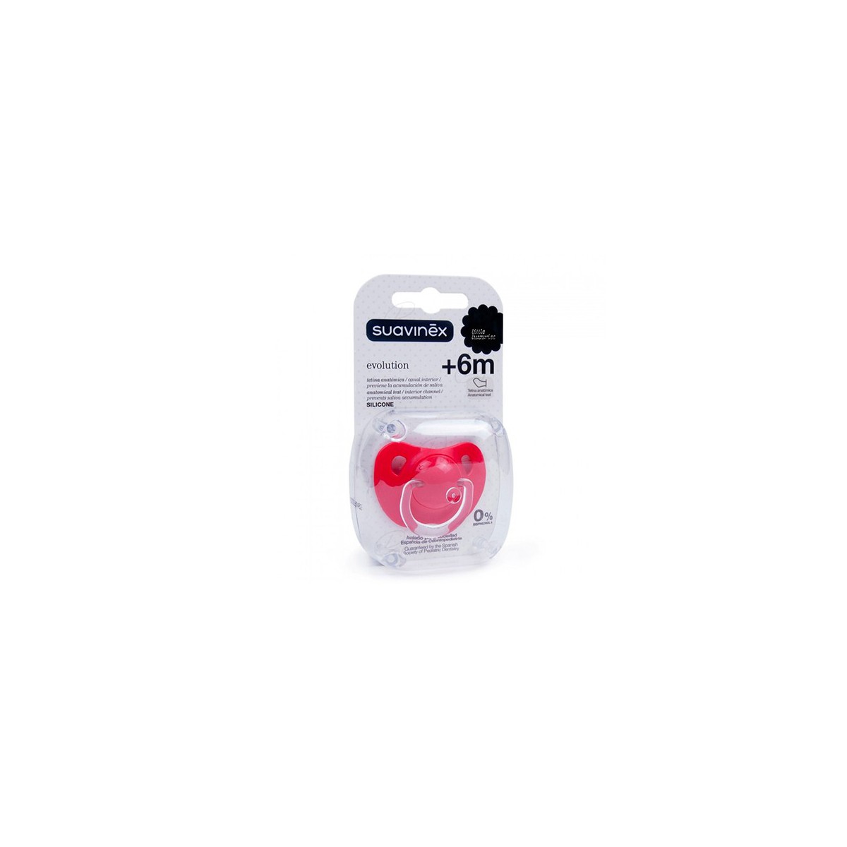 CHUPETE TETINA SILICONA ANATOMICA + 6 M