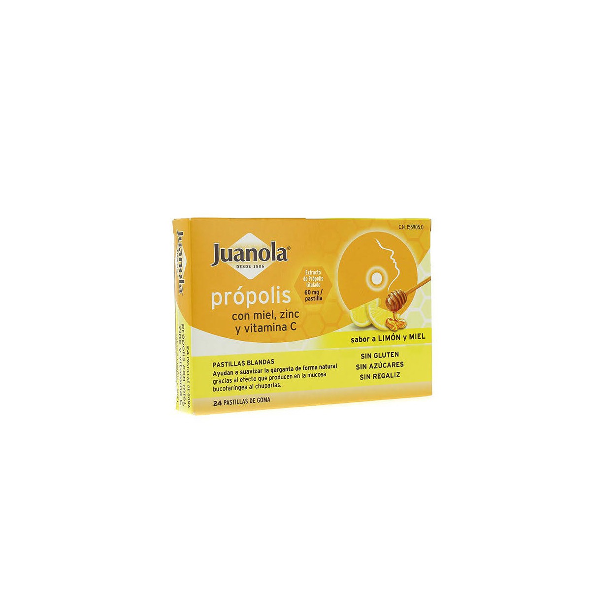 JUANOLA PROPOLIS MIEL ZI NC VIT C PAST BLANDAS