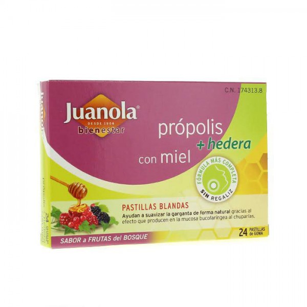 JUANOLA PROPOLIS HIEDRA 24 PASTILLAS