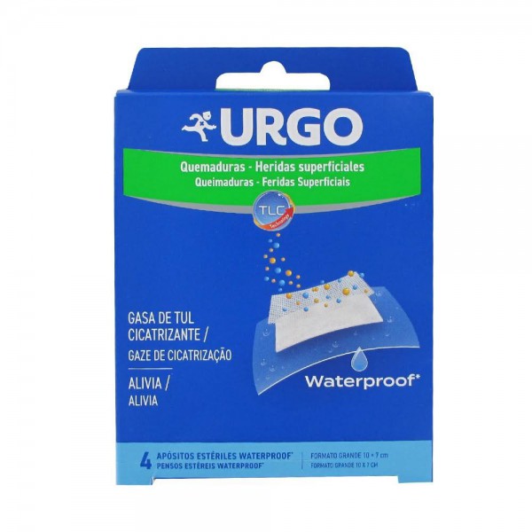 URGO QUEMADURAS WATERPRO APOSITOS 10 X 7 CM 4 U